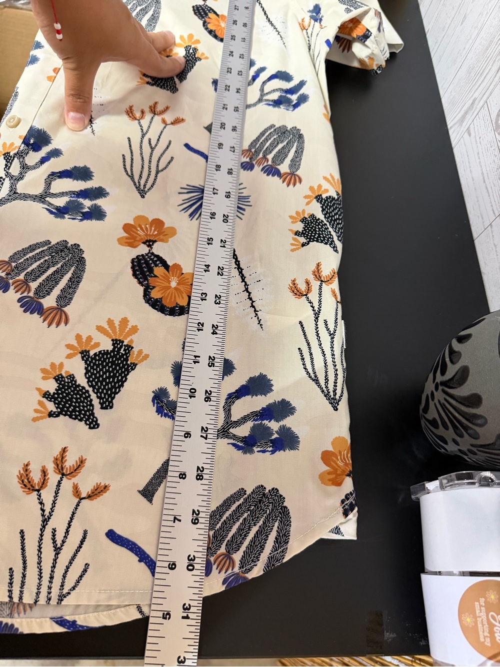 The North Face Men’s XL Short Sleeve Button-Up Desert Print Cotton Shirt - Picture 12 of 13